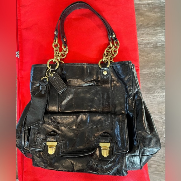 Coach Bag Black divided sections - Picture 2 of 5